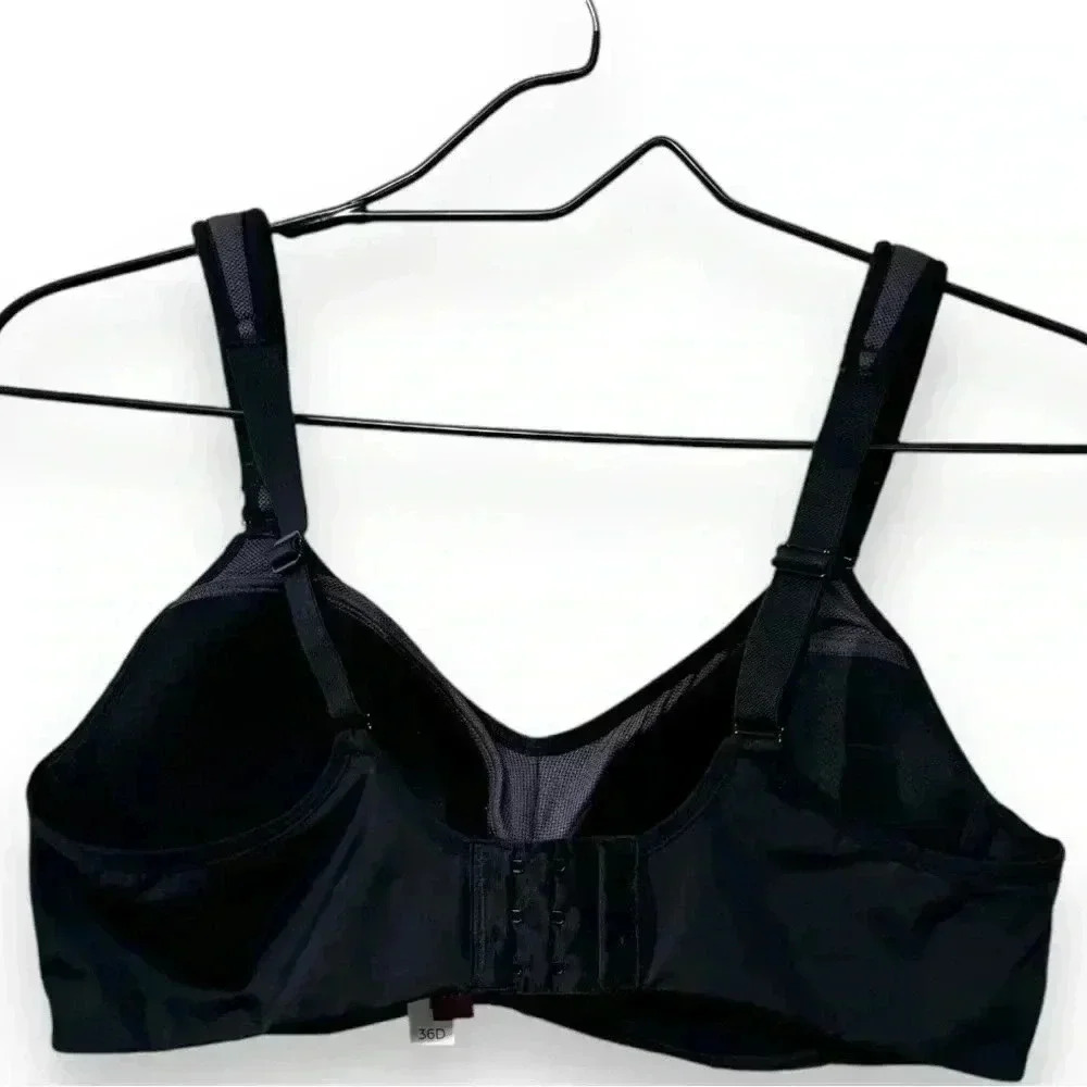 Adore Me Gray and Black High Impact 36D Adjustable Straps Contour Sports Bra - Picture 7 of 14